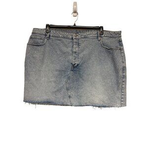 NEW! Old Navy Button Fly Denim Cut Off Jean Skirt Plus Size Women's 28